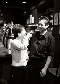 店主と女将の写真